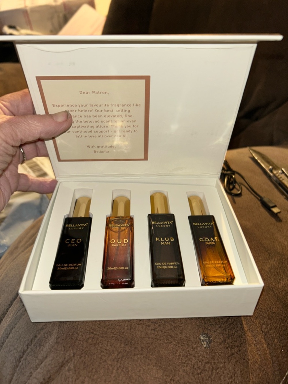Bella Vita Luxury Box with Gold Logo on White